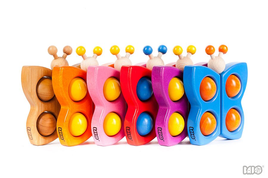 wooden butterfly toy