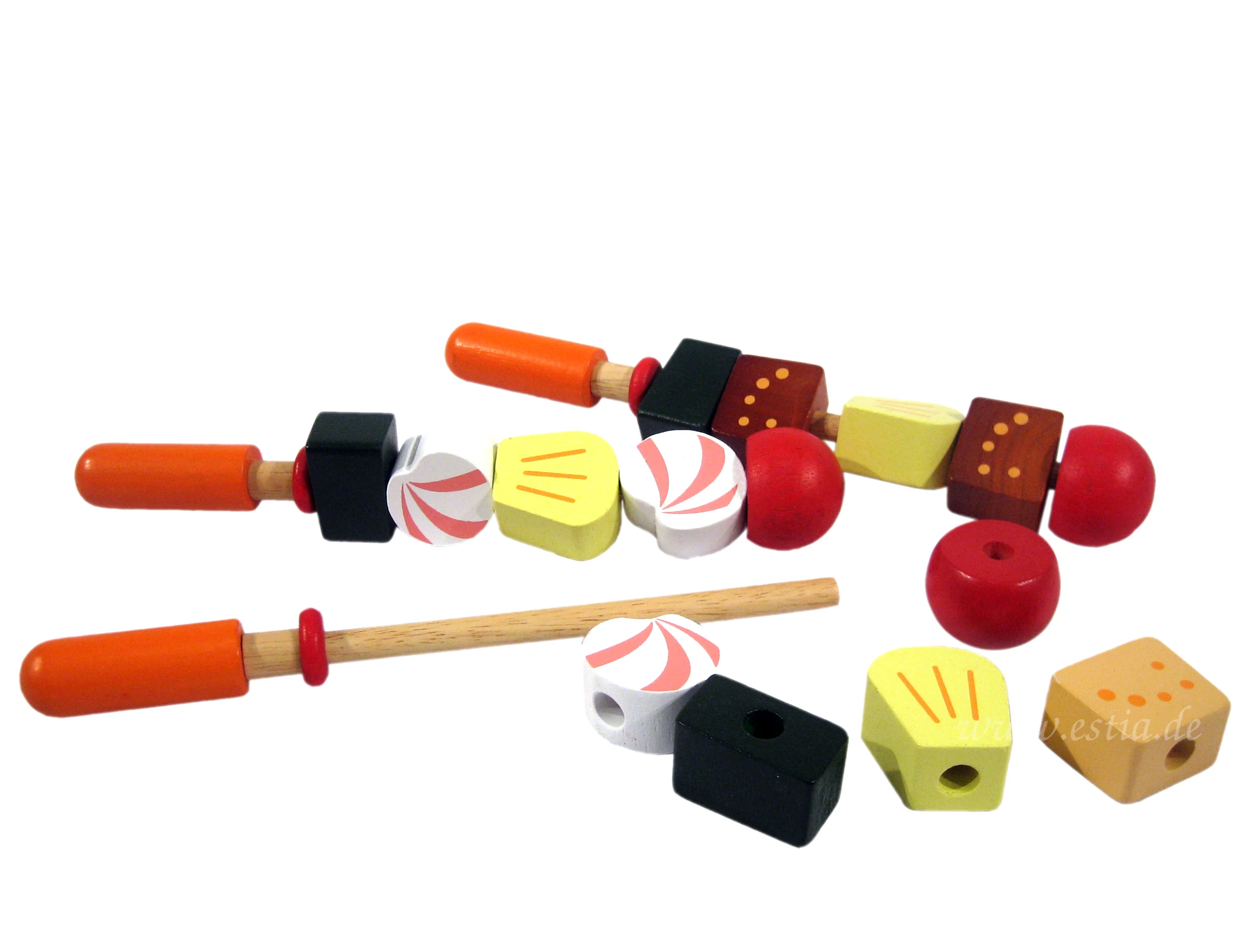 3 barbeque skewers